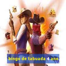 bingo de tabuada 4 ano